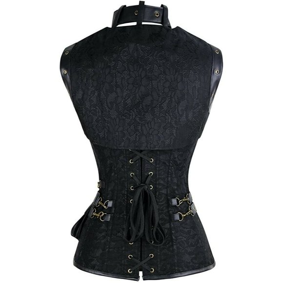 Women's Steampunk Spiral Steel Boned Vintage Retro - Picture 4 of 7